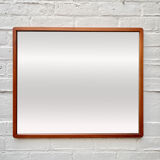 Vintage Rectangular Wall Mirror Teak Frame