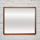 Vintage Rectangulaire Mur Miroir Teck Cadre