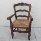 Chaise enfant vintage provençale en chêne