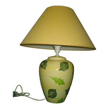 Ceramic lamp + yellow shade