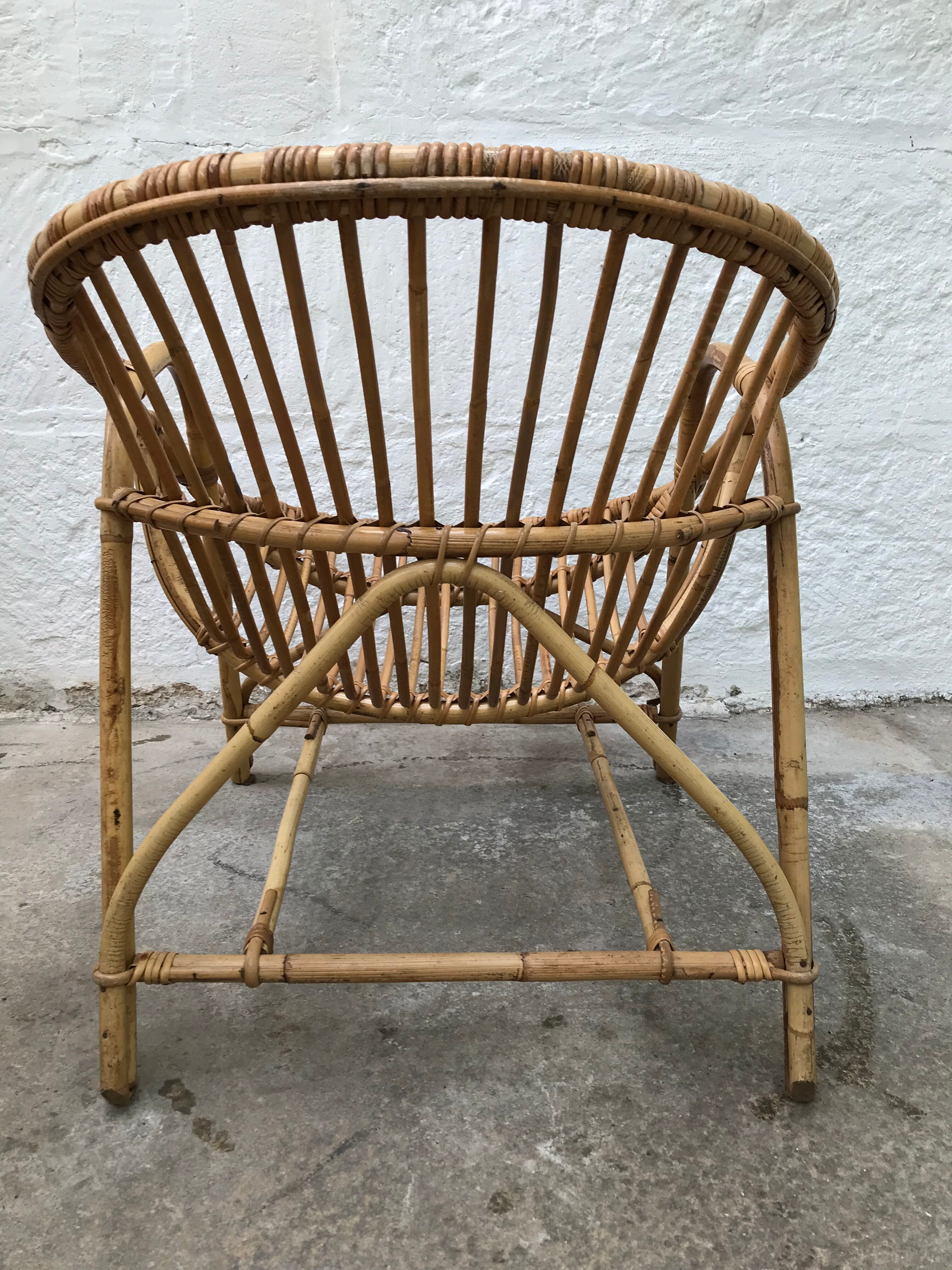 Pair of armchairs adult rattan basket