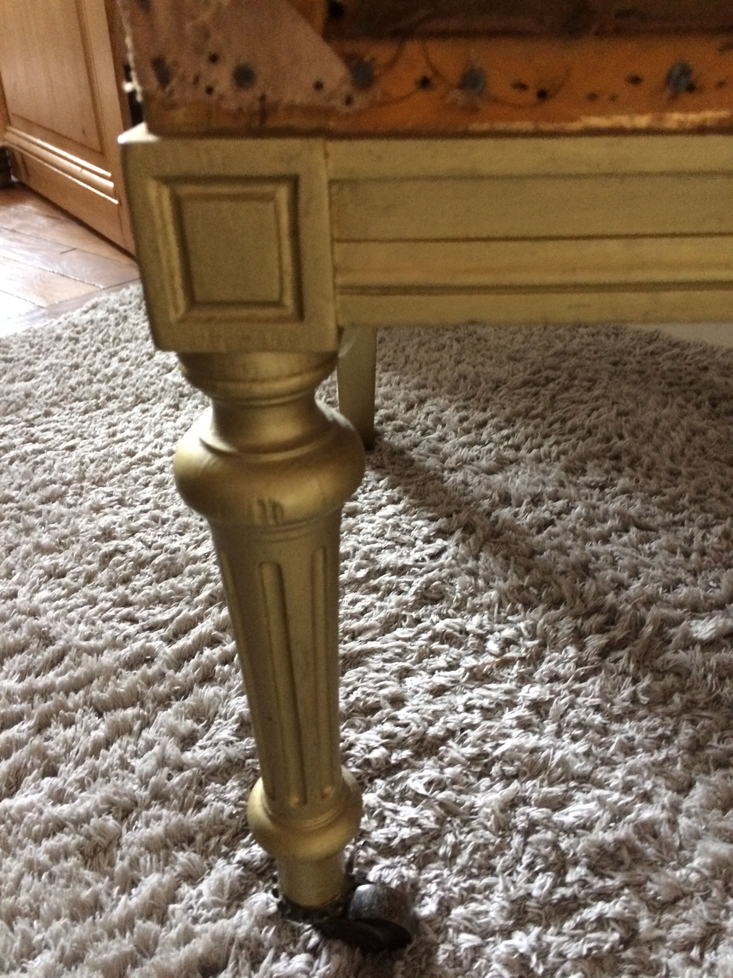 Golden low chair