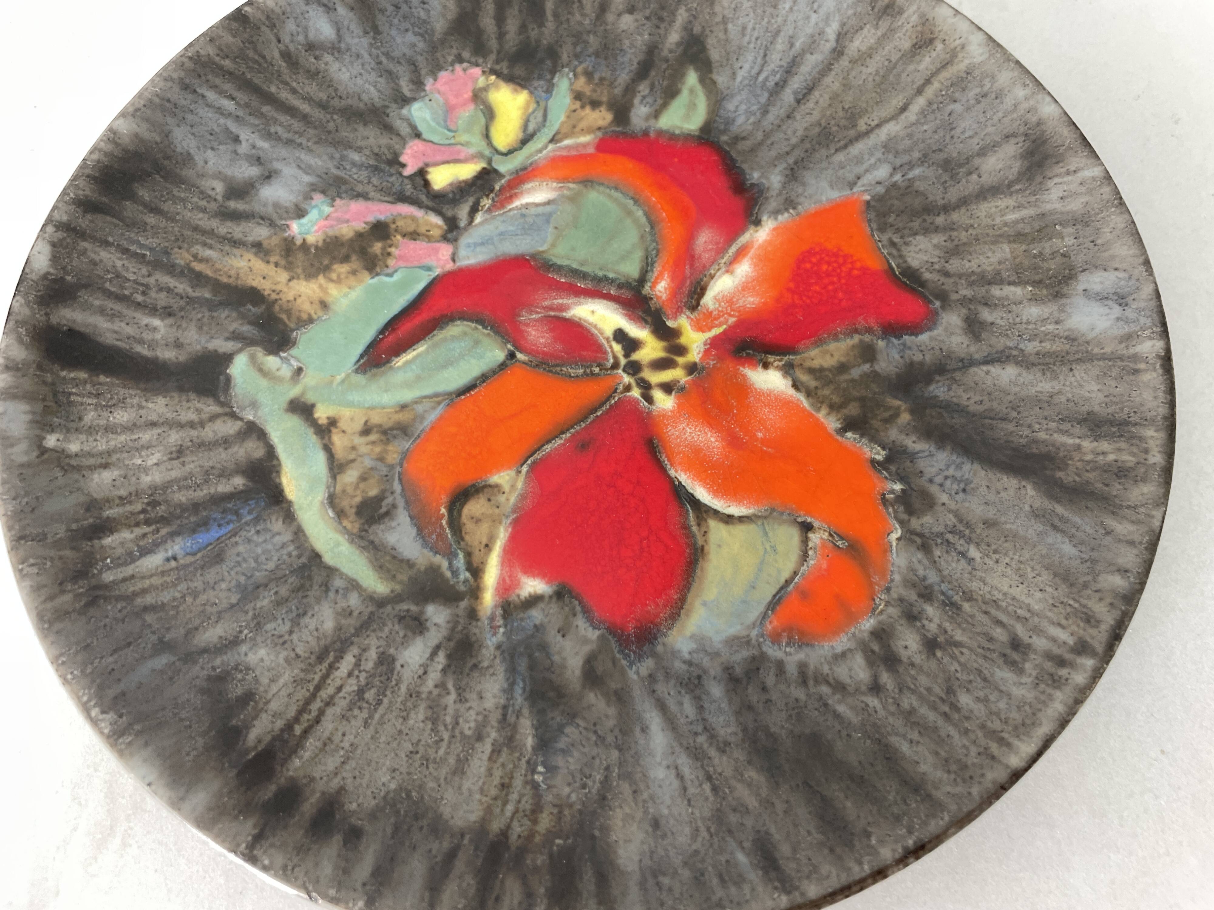 Rare plate bel delecourt quimper antique