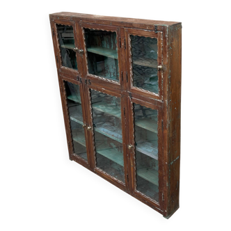 glass library in Burmese teak