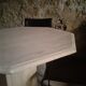 Octagonal table in travertine, 80s