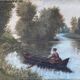 HST painting "River walk" 1883 signed Chaussemier for restoration