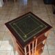 English-style revolving library - Green leather gilded shelf