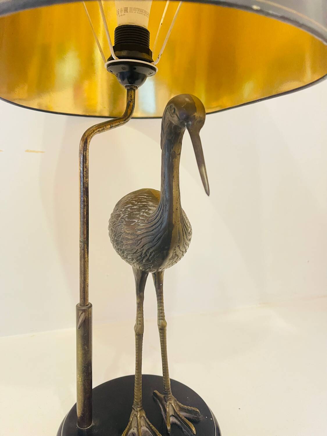 Heron lamp in brass – Maison Le Dauphin, circa 1970