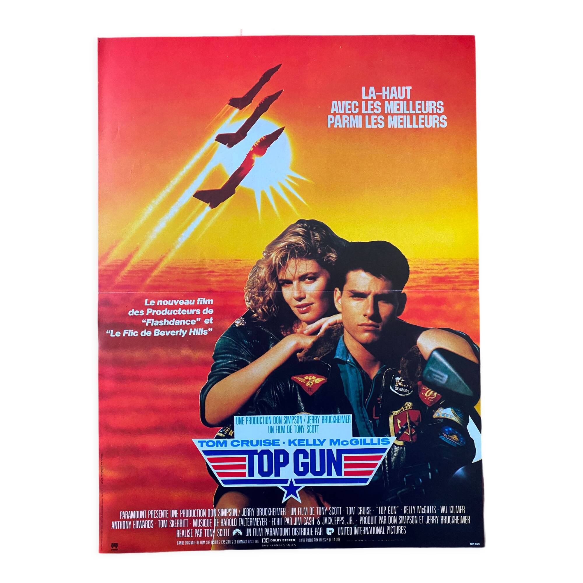 Affiche cinéma originale "Top Gun" Tom Cruise 40x60cm 1986