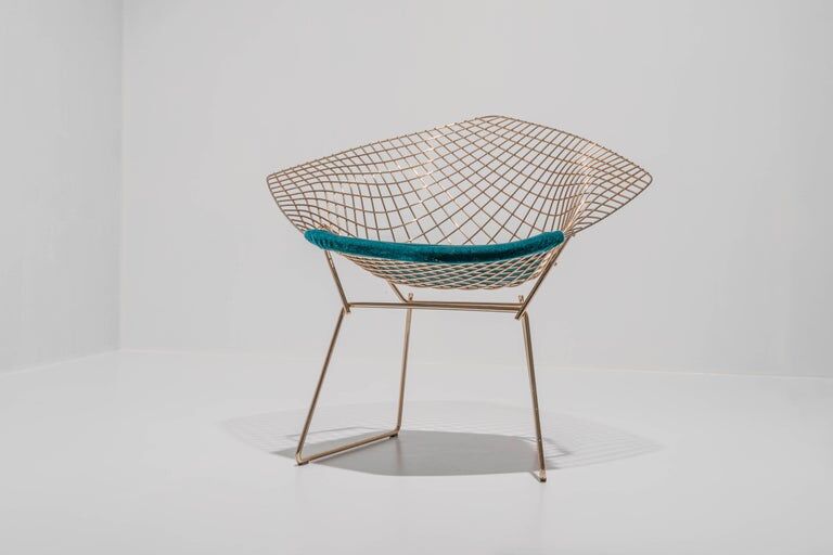 18K gold diamond chair Harry Bertoia for Knoll International USA