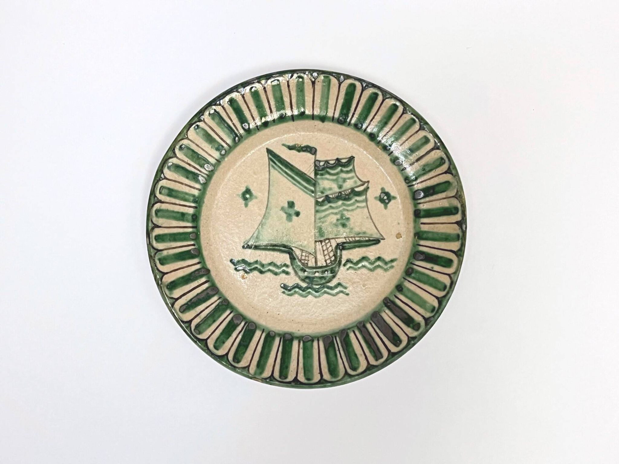 4 Vietri plates decorated by Fabbrica Ceramica Avallone, 1930s