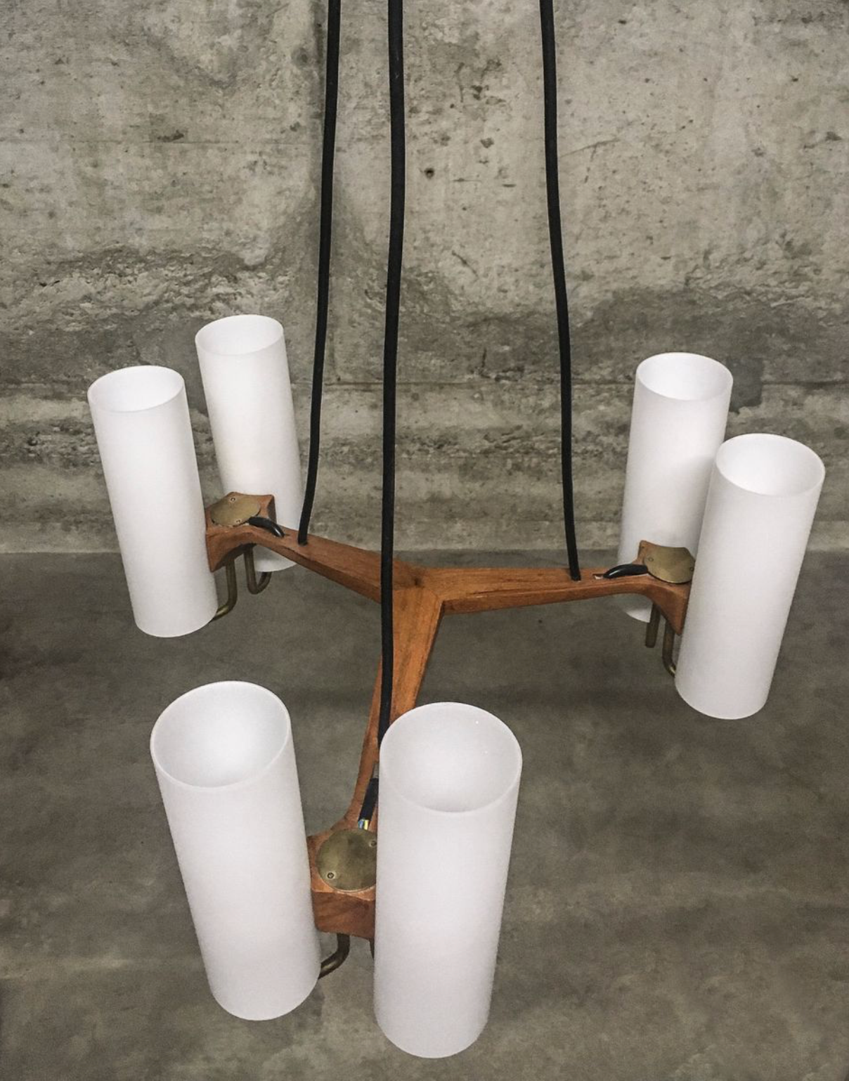 Chandelier by Uno & Östen Kristiansson for Luxus, 1950s