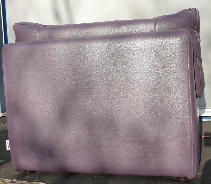 Steiner Ikeda leather purple armchair design Yves Christin 1979