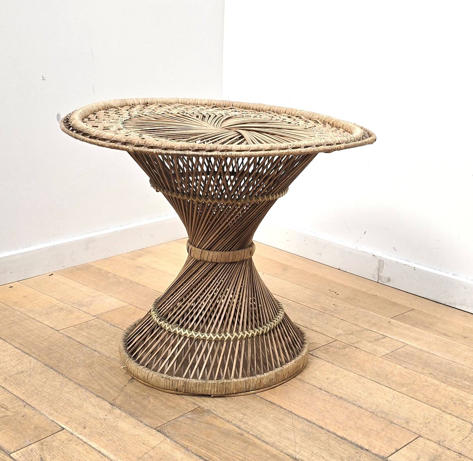 Wicker side table