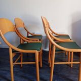 Baumann wood and leatherette chairs