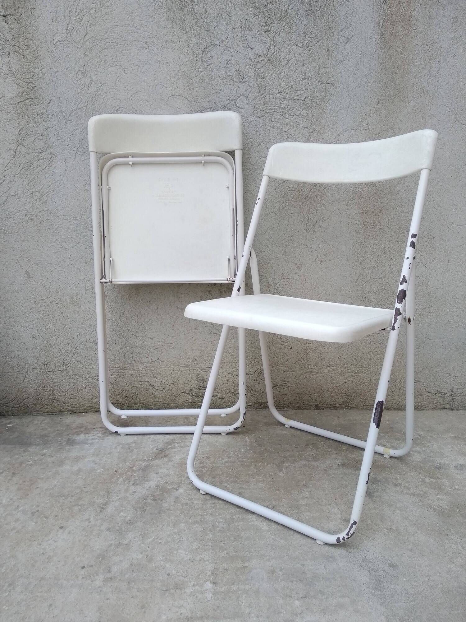 Pair of n1 folding chairs "pop" series, höganäsmöbler sweden, 1970
