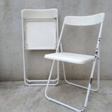 Paire de chaises pliables n1 série "pop", höganäsmöbler sweden, 1970