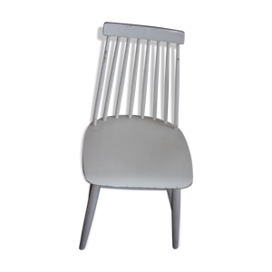 Chaise bois blanc 1950