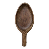 Plat cuillère artisanal ethnique en bois wabi sabi