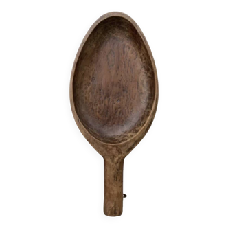Ethnic handmade wabi sabi wooden spoon dish