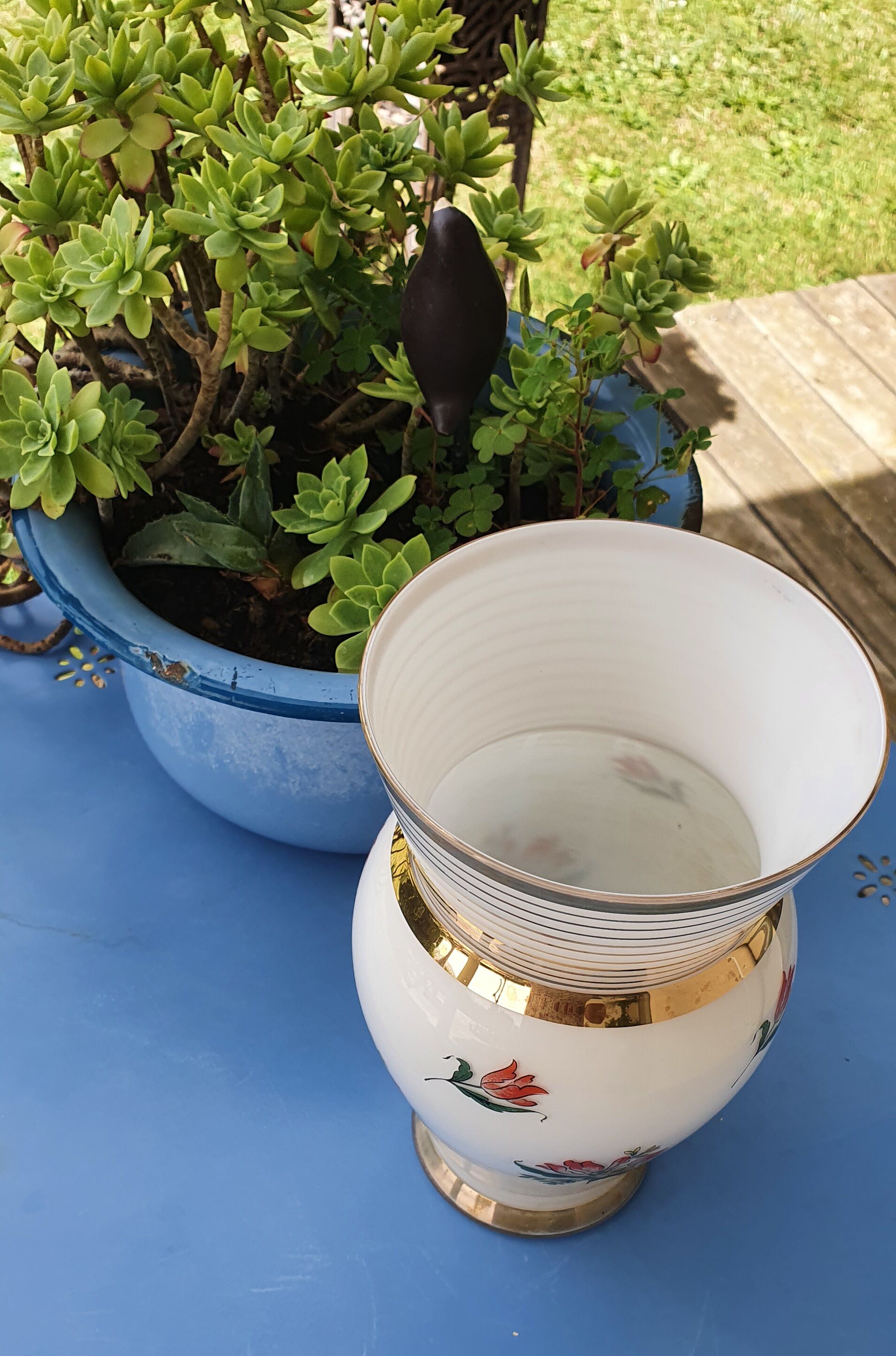 Opaline vase 1950