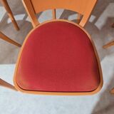 12 orange Baumann chairs 1970s