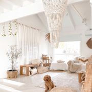 Lustre suspension shells vintage bohemian chandelier