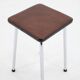 1970s Pair of Stools with Leatherette Upholstery ,Czechoslovakia