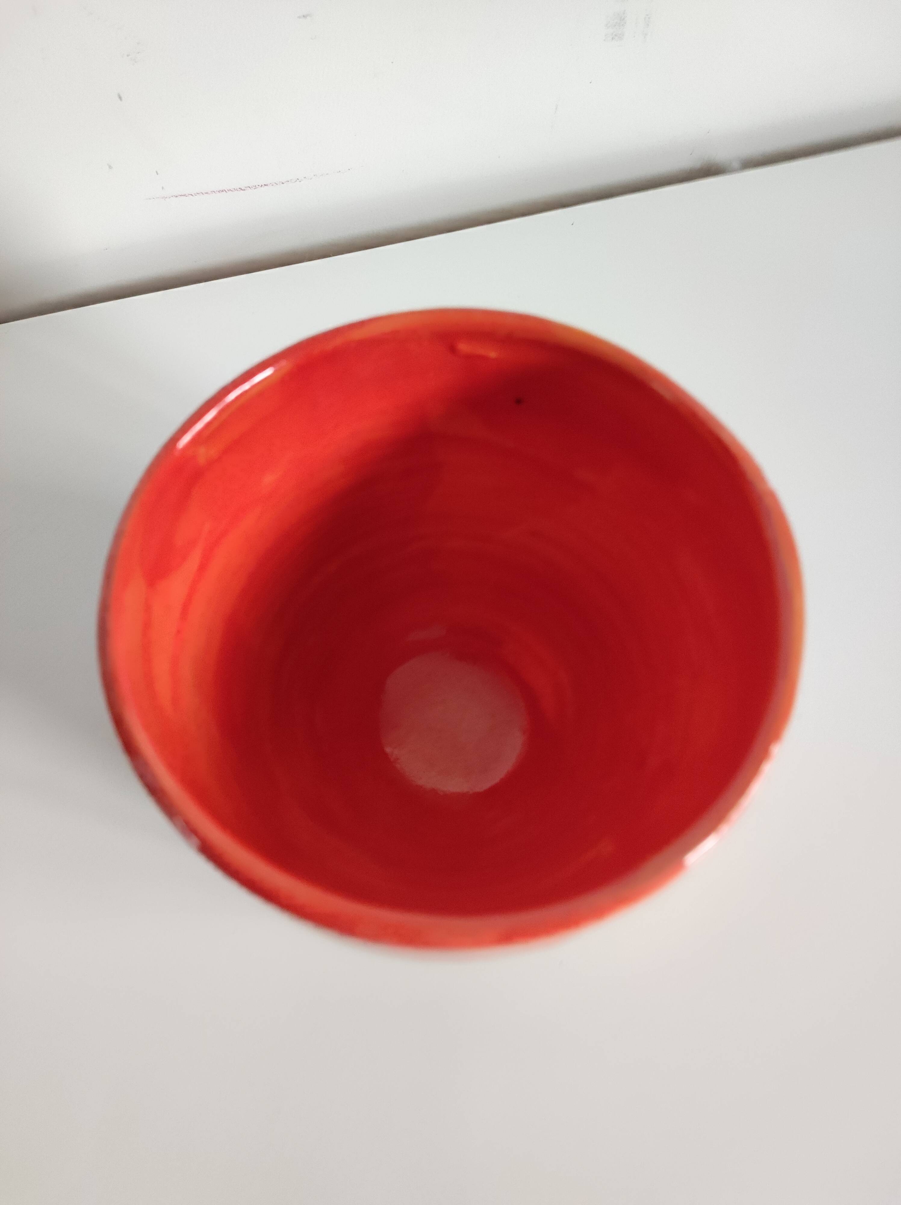 Contemporary ceramic bowl signed