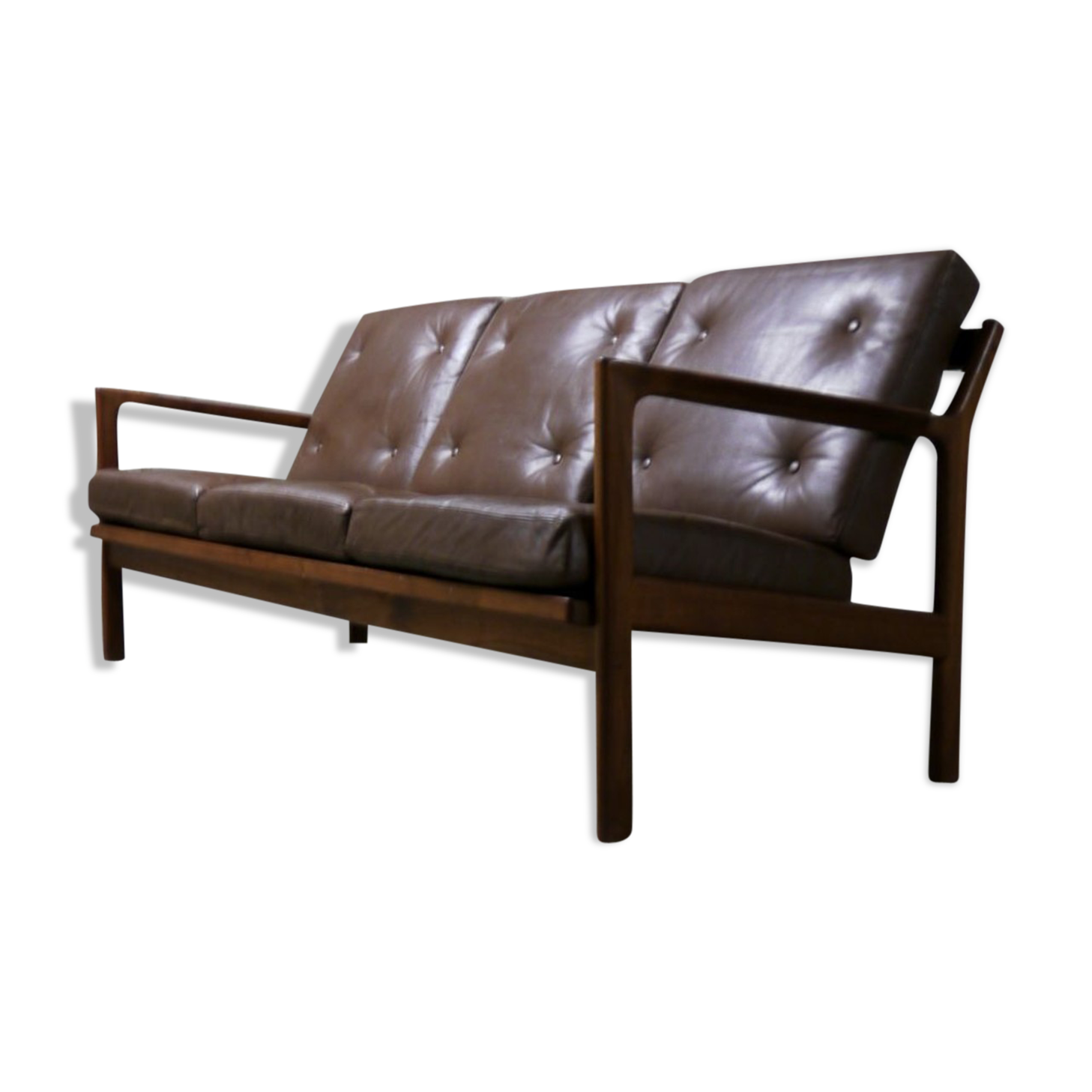 Mid-Century Swedish Rosewood 3-Seater Sofa by Karl Erik Ekselius for JOC Vetlanda, 1960s