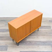 Two-door chest of drawers/sideboard with hairpin legs, 1960s. Restored