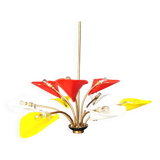 Vintage multi colour italian chandelier, 1960s