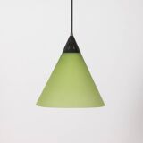 Vintage 60's chandelier in green glass, italian design