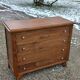 Vintage chest of drawers from the 50s in solid oak legs compass 4 drawers