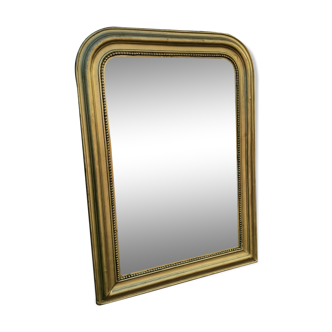 Mirror Louis Philippe pearled gilded