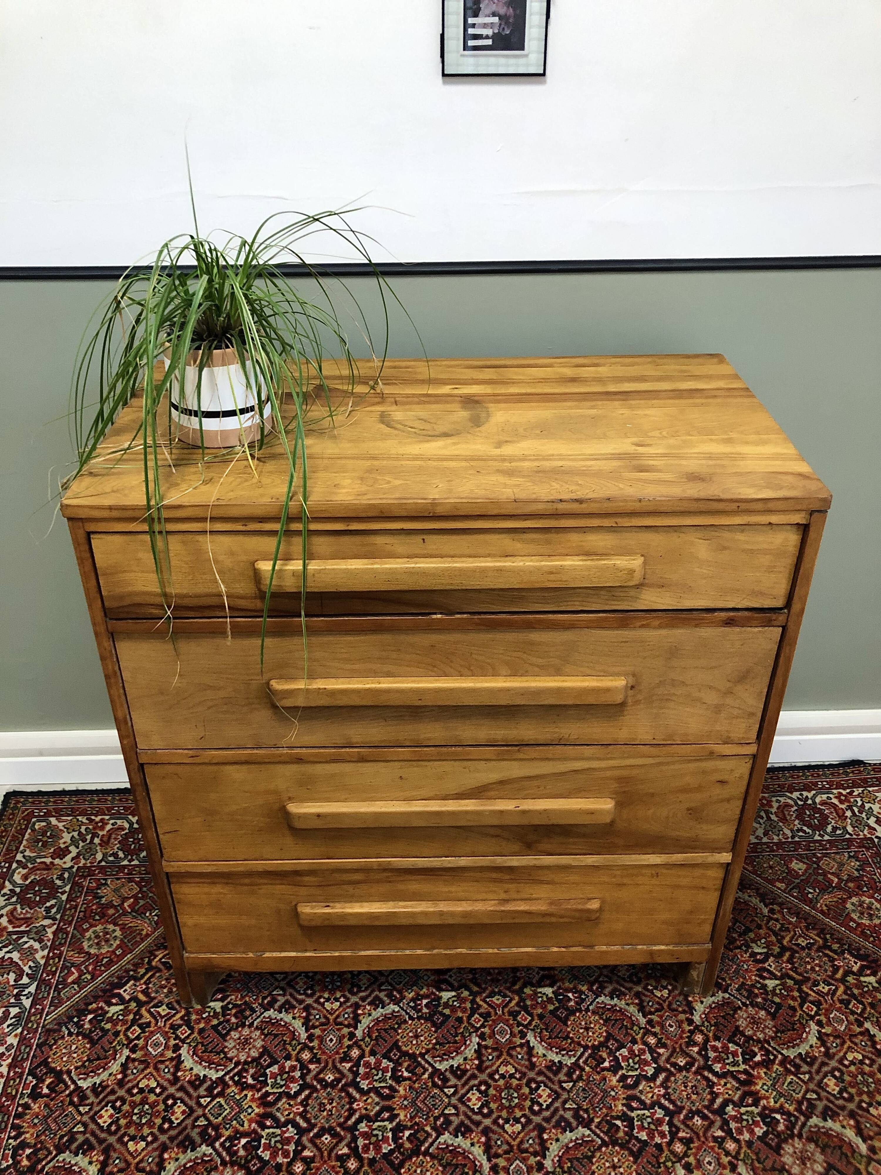 Vintage solid wood chest of drawers