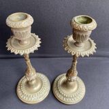 Candlesticks (2) - Louis XVI style - Gilded bronze