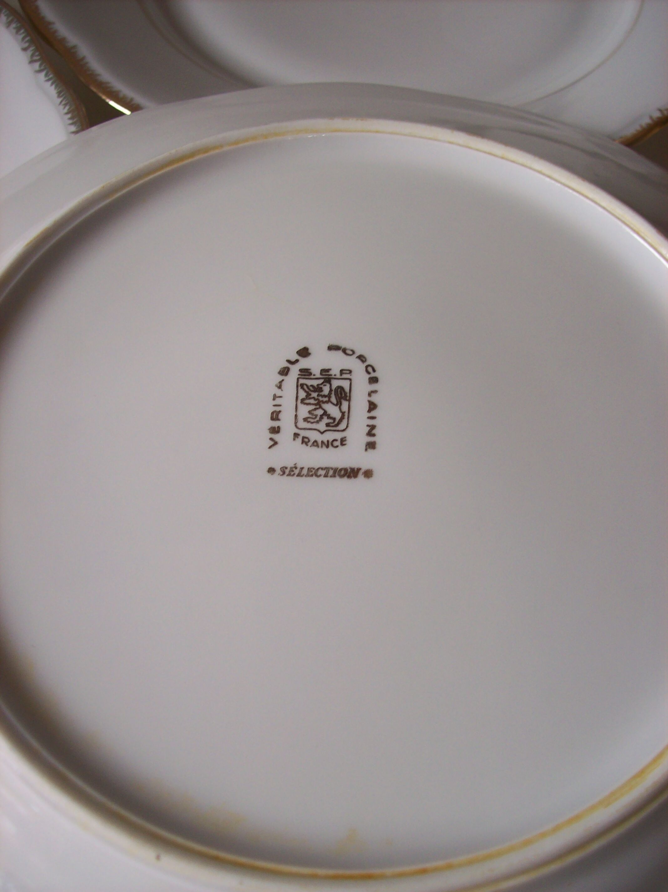 White porcelain plates