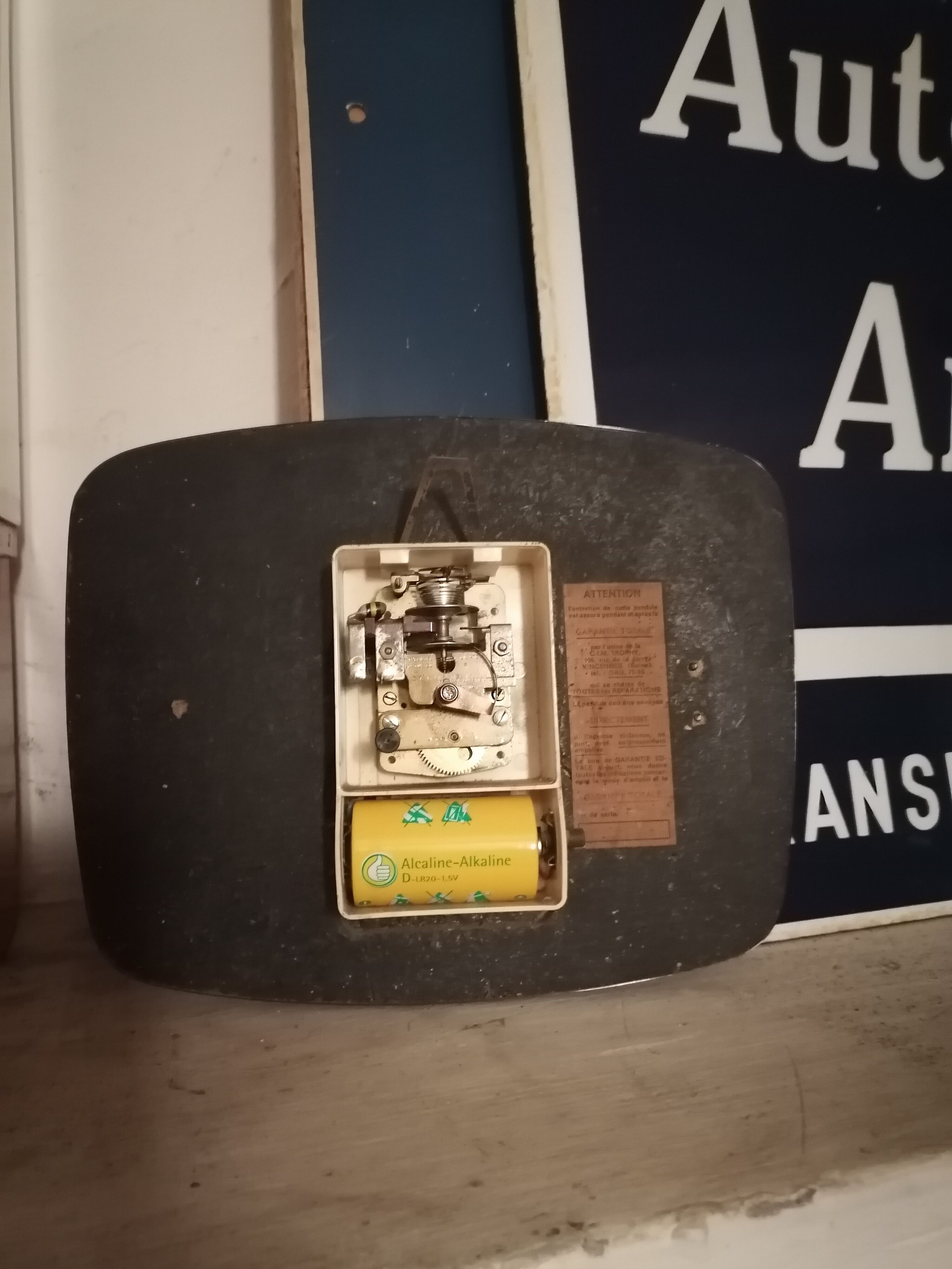 Pendule clock trophy transistor 1960 formica