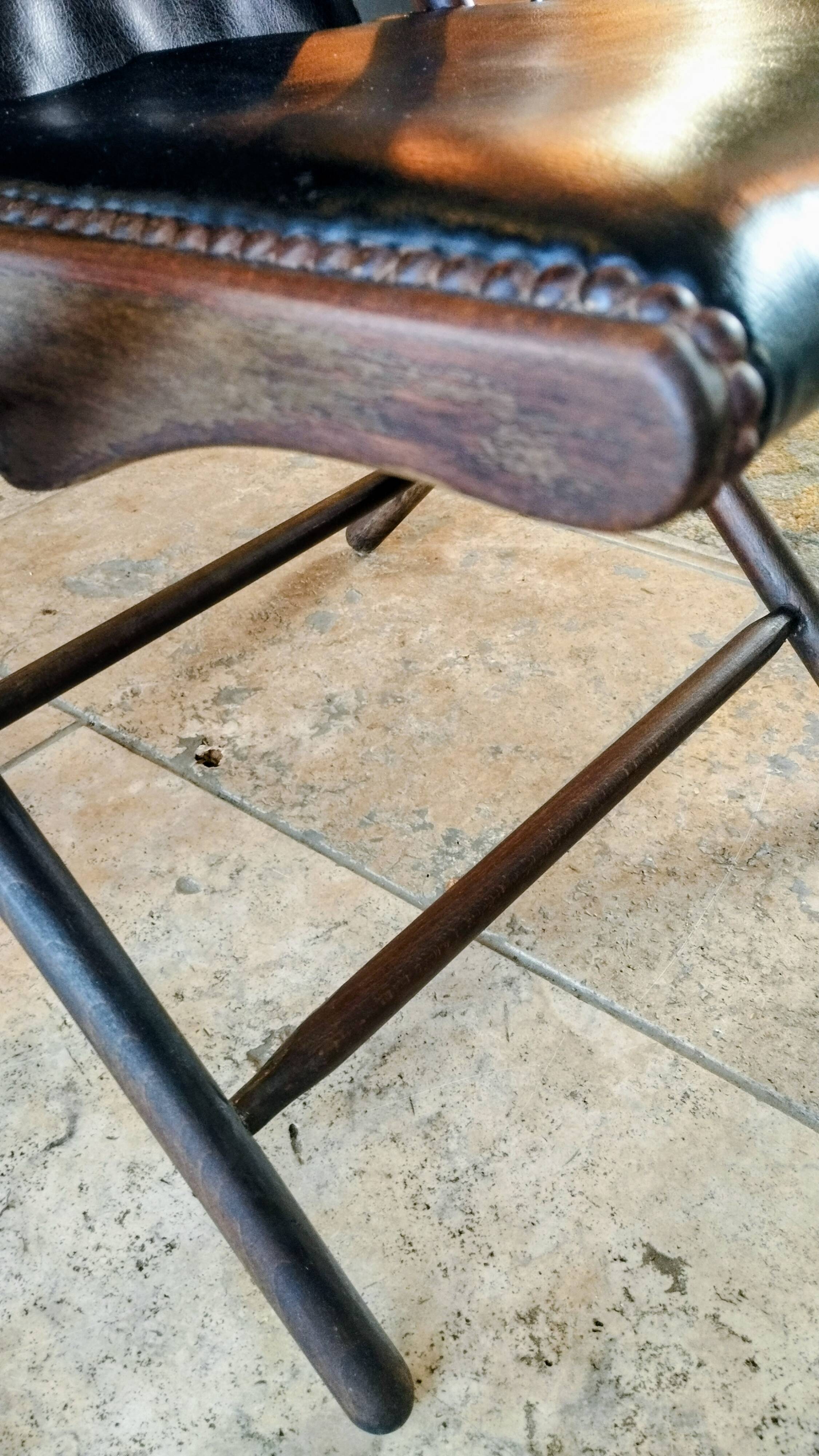 Chaise pliante de campagne vintage