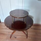 Mahogany two tier dumbwaiter table