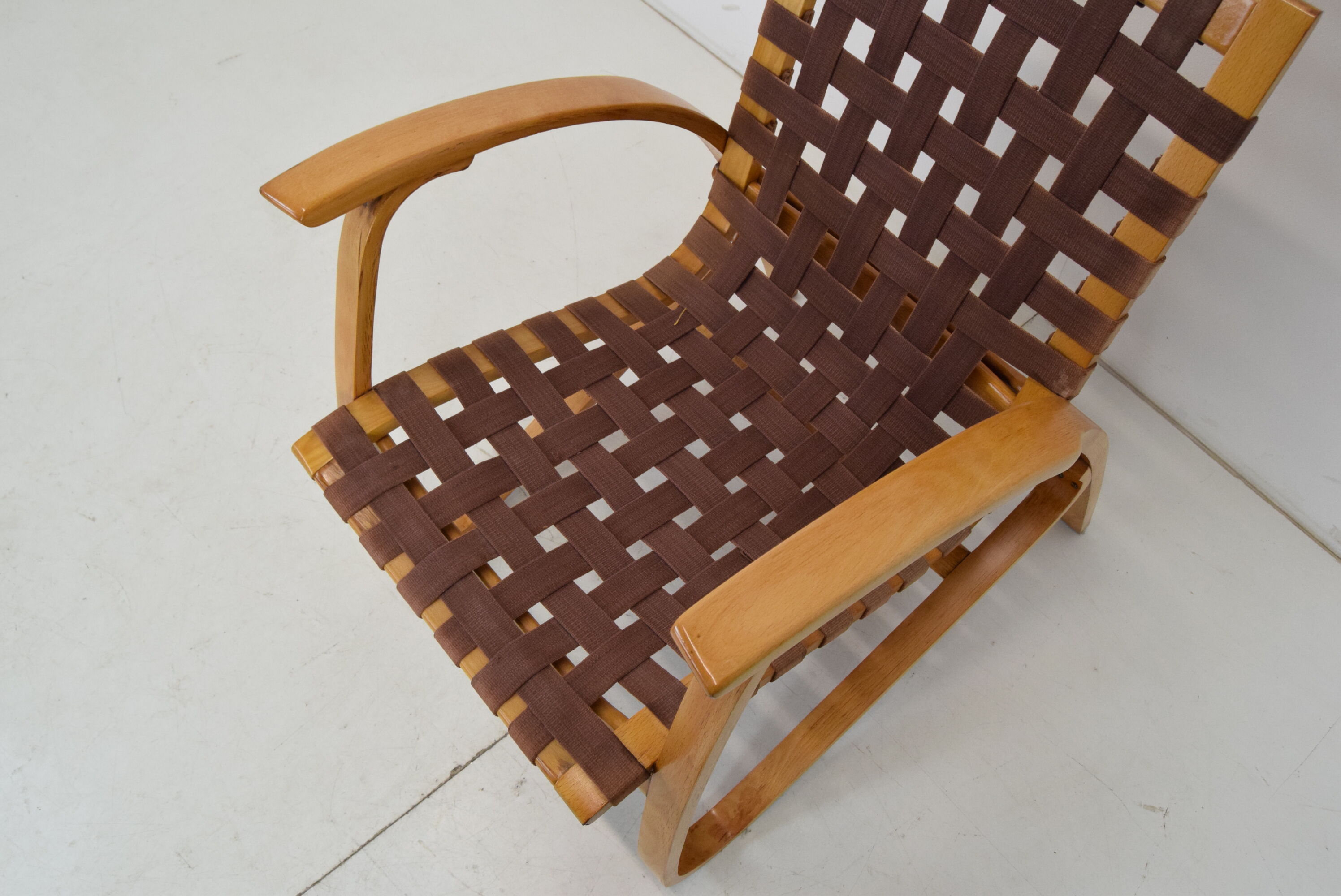 Bent Beechwood Armchair,Design Jan Vaněk,1930's.