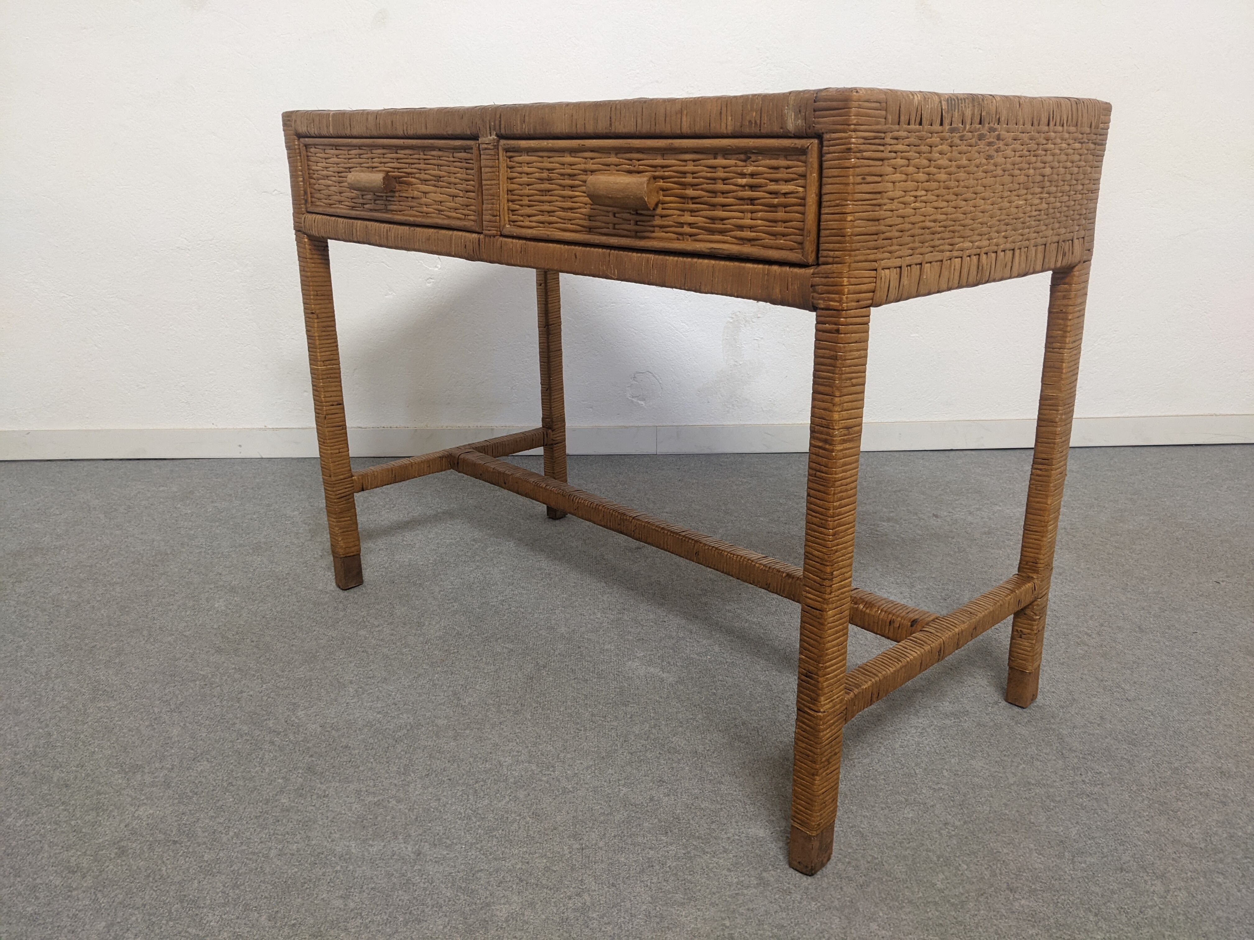 Rattan console from the 50s/60s