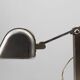 Art Deco Industrial metal and travertine Desk Lamp, Belgium 1930s
