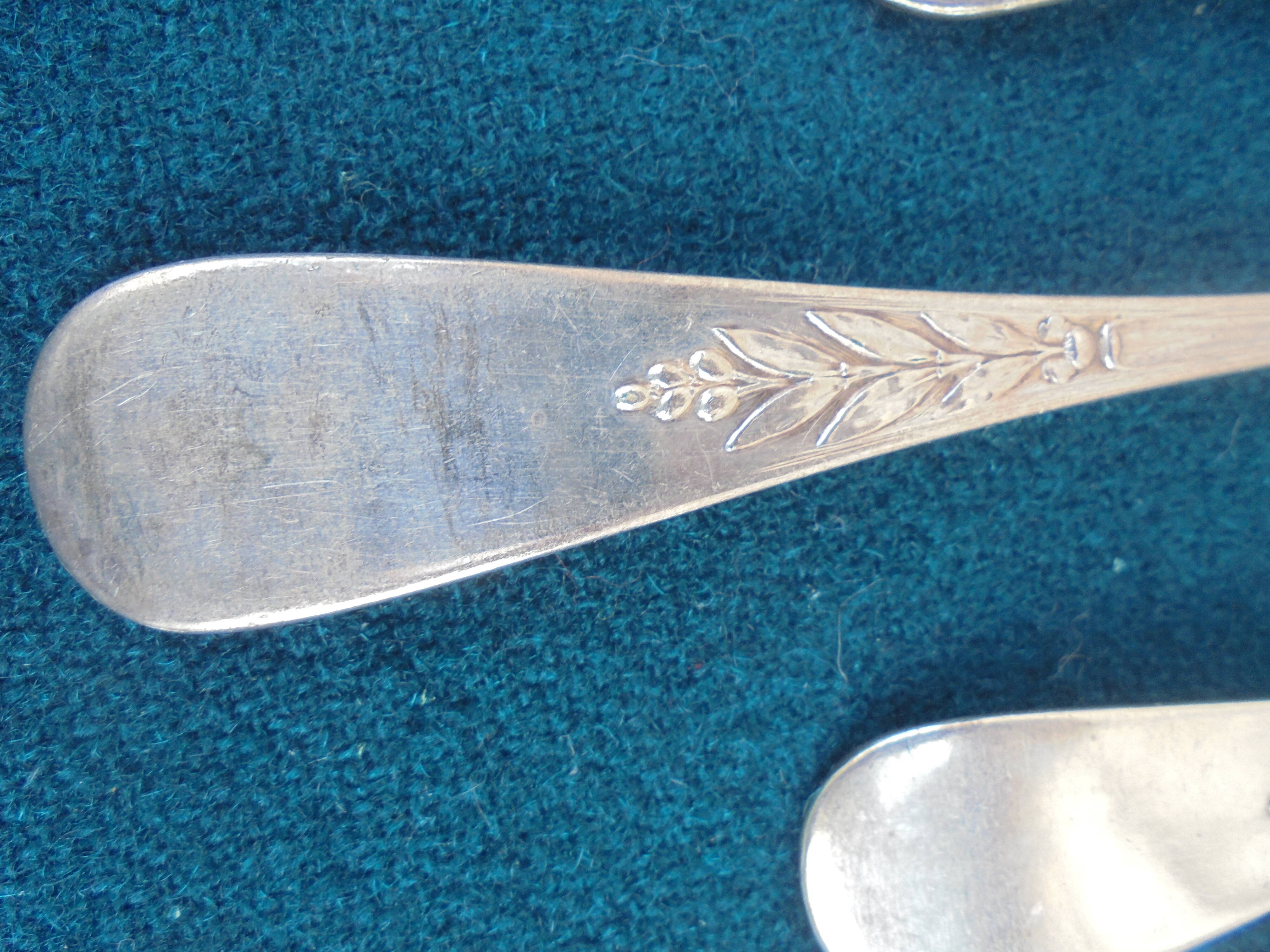 6 forks silver metal christofle mle laurel canals