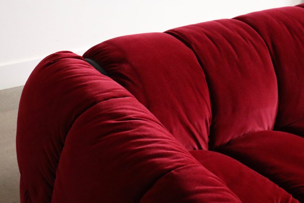 Cini Boeri for Arflex Strips sofa in velvet, Italy 1968