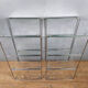 2 bookcases in Durflex glass and chromed metal circa 1970