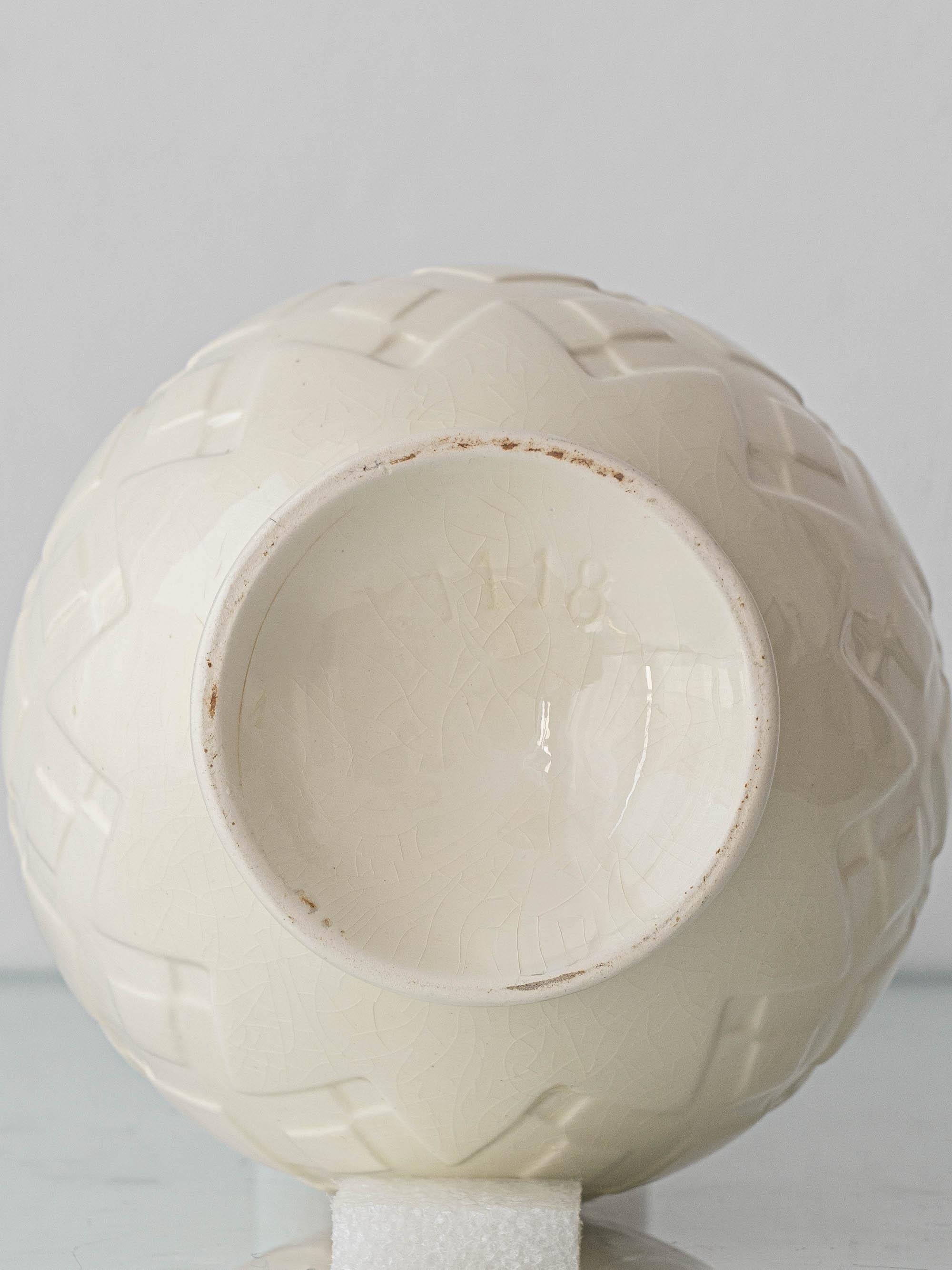 Art Deco "Pineapple" Lamp, Charles Catteau for Boch Frères Keramis, c. 1925