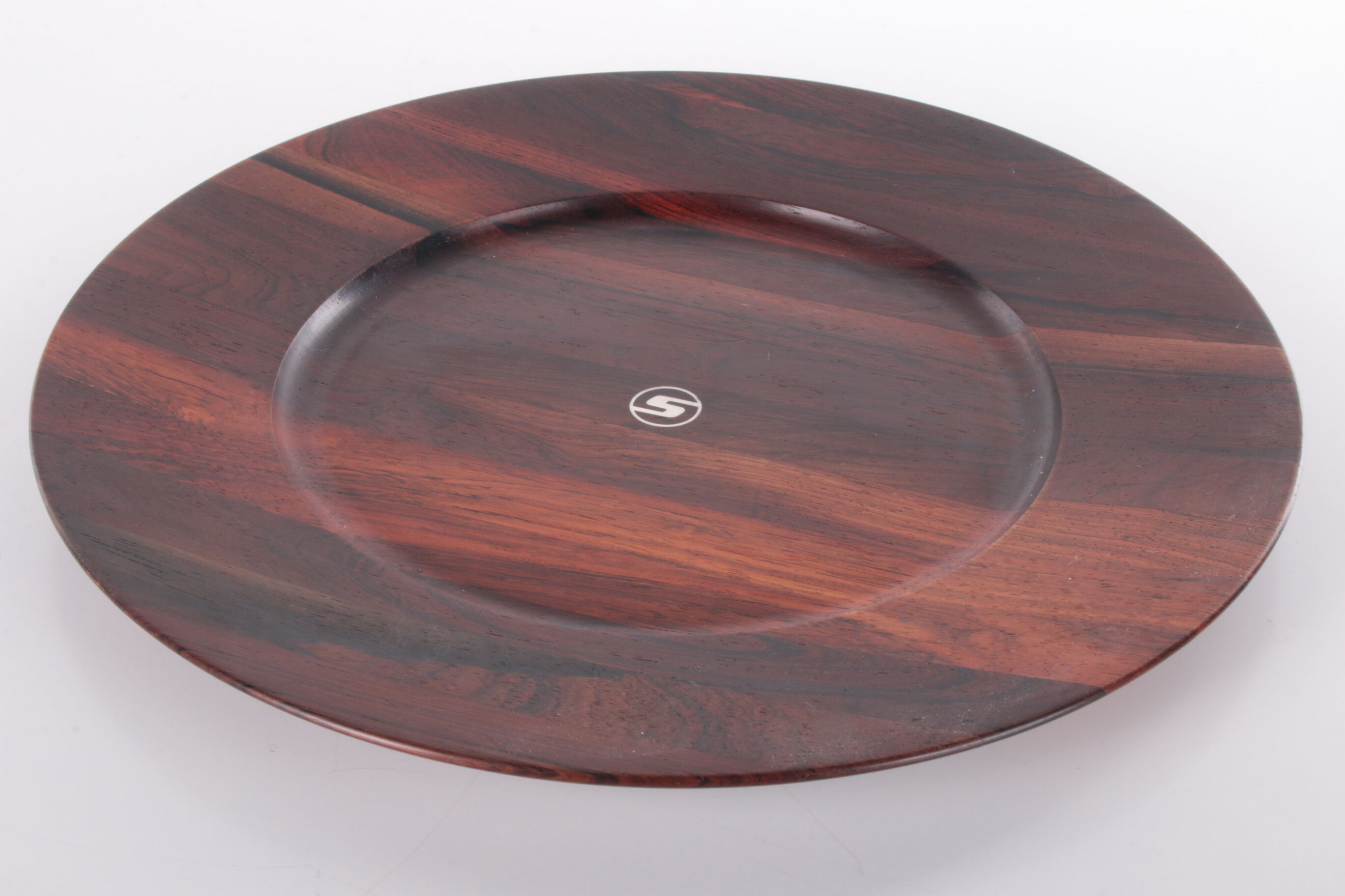 Vintage Rosewood large wooden bottom plate Denmark, 1960s