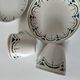 Set of 3 K&G Lunéville cups and saucers – Succao model, 1920s